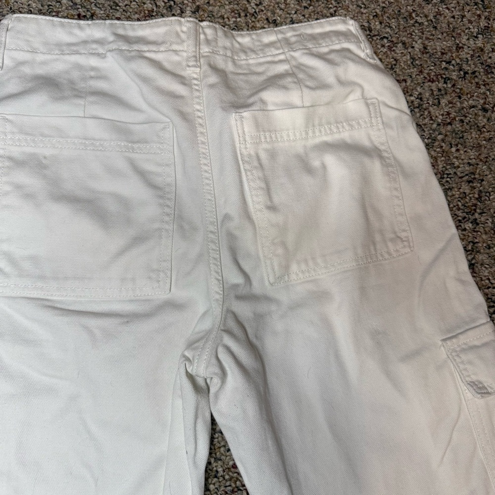 Universal Thread Cargo Boyfriend Fit Cream Colored Jeans Size 4 - Picture 7 of 10